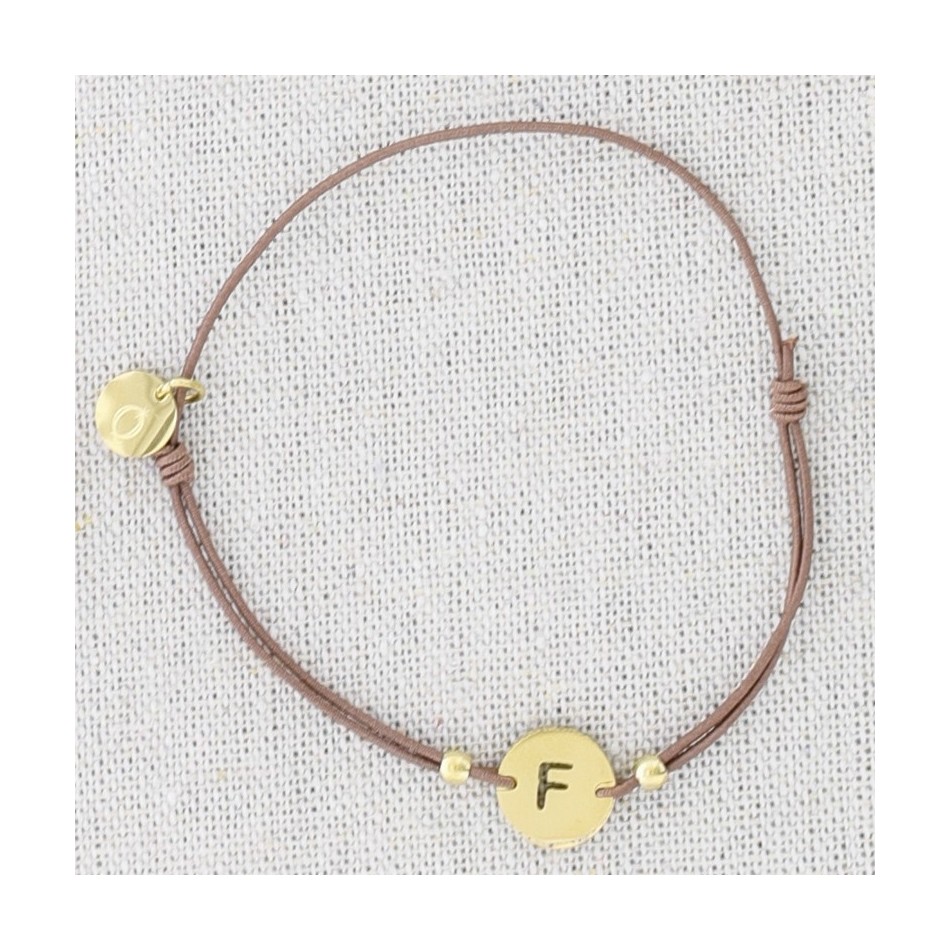 ELASTIC STEEL LETTER F BRACELET