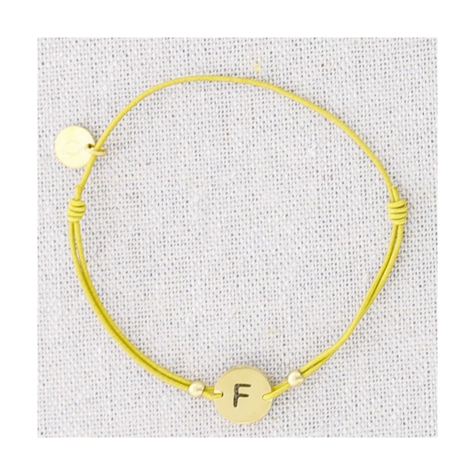 ELASTIC STEEL LETTER F BRACELET