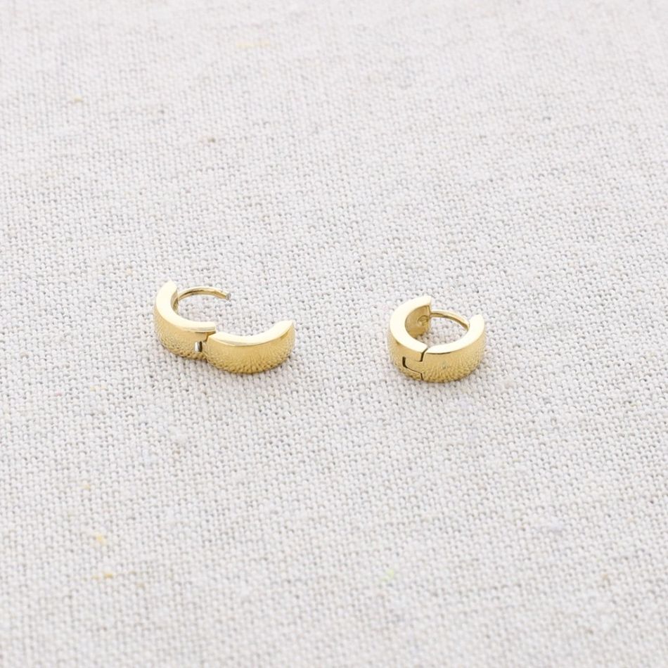 STEEL HOOP EARRINGS