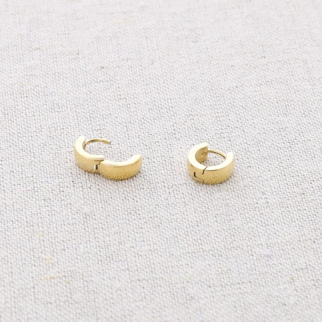 STEEL HOOP EARRINGS