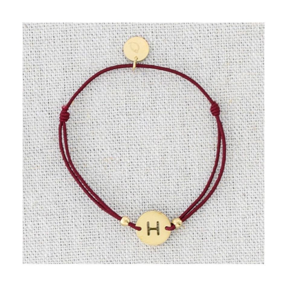 PULSERA ELÁSTICA ACERO LETRA H
