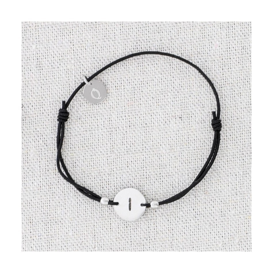 PULSERA ELÁSTICA ACERO LETRA I
