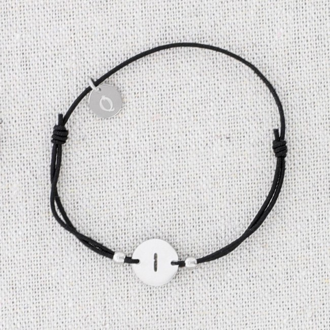 PULSERA ELÁSTICA ACERO LETRA I