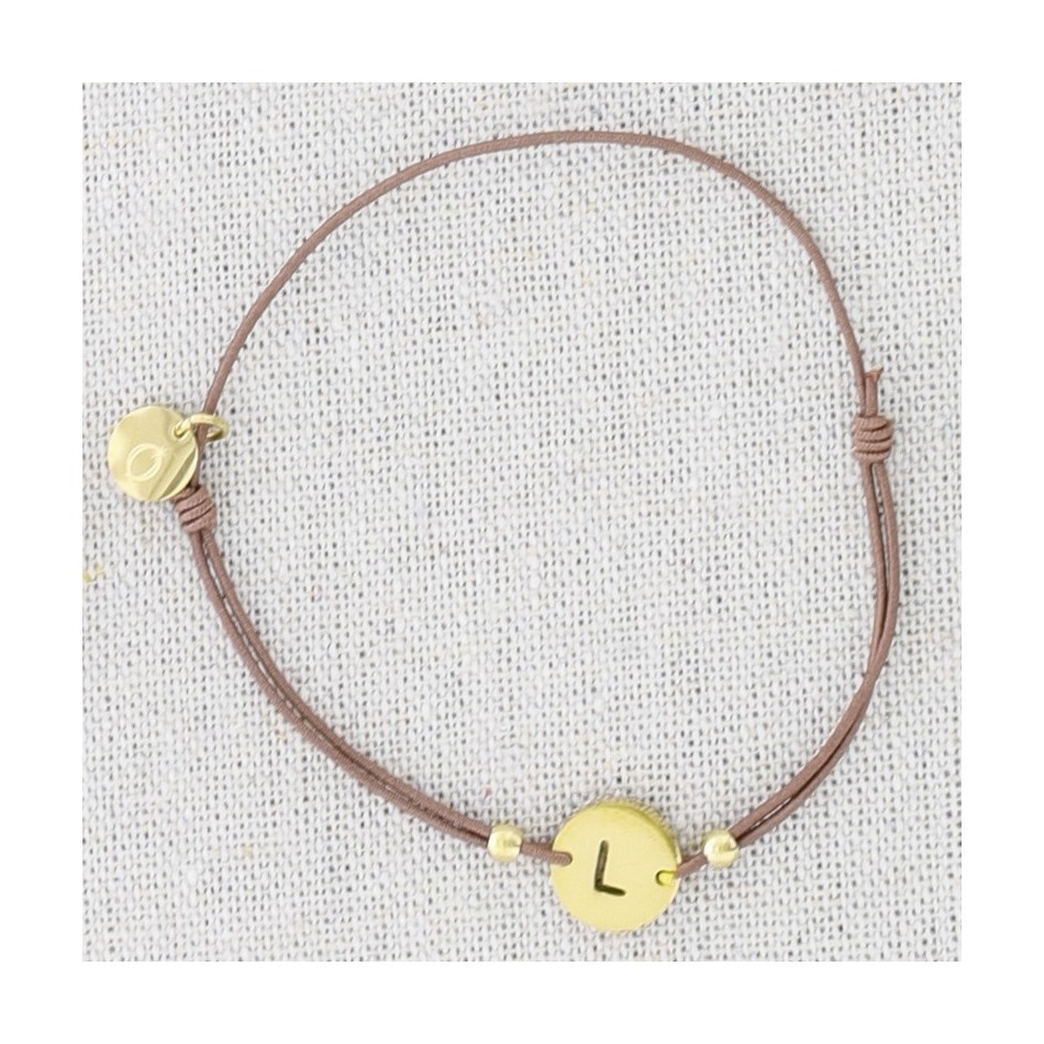 ELASTIC STEEL BRACELET LETTER L
