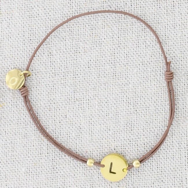 ELASTIC STEEL BRACELET LETTER L