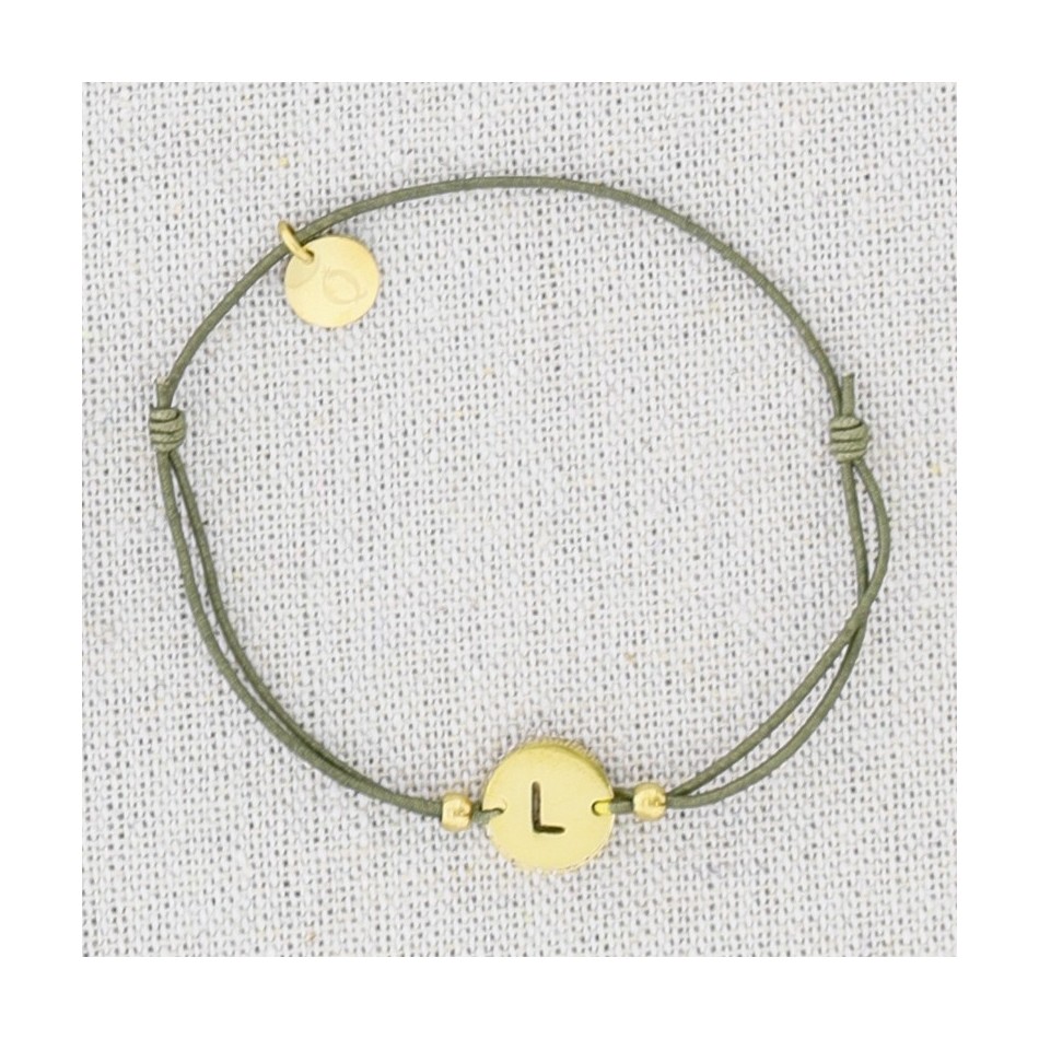 ELASTIC STEEL BRACELET LETTER L