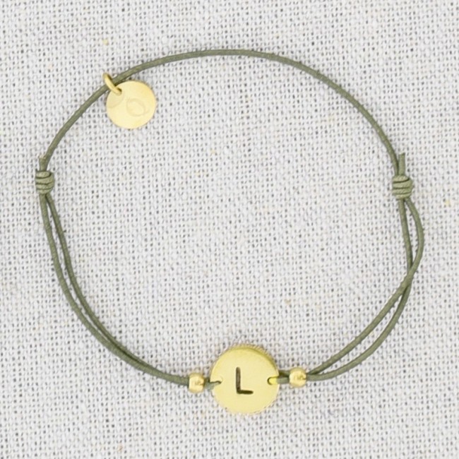 ELASTIC STEEL BRACELET LETTER L
