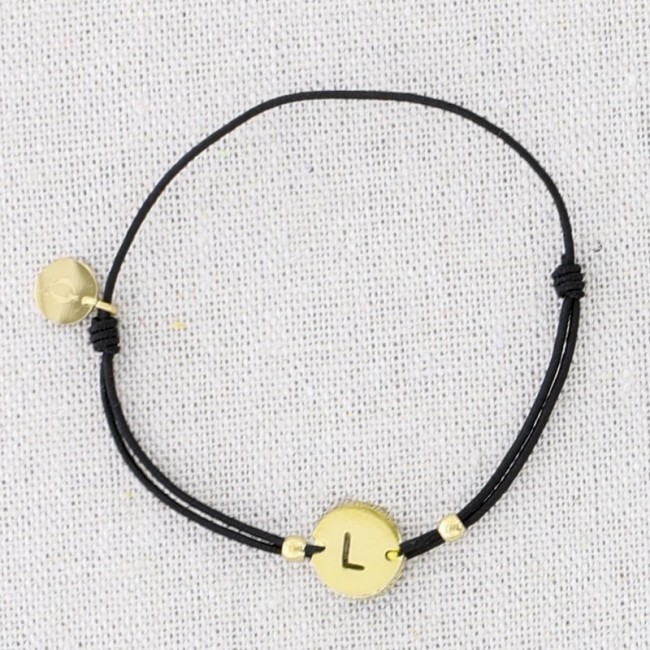 PULSERA ELÁSTICA ACERO LETRA L