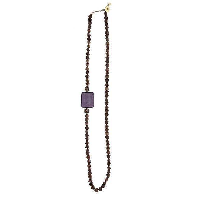 COLLAR LARGO CUENTAS RESINA