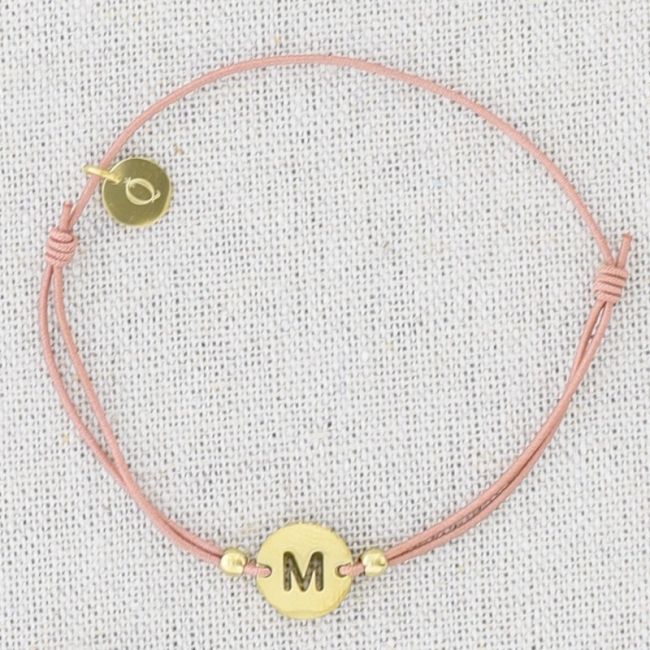 PULSERA ELÁSTICA ACERO LETRA M