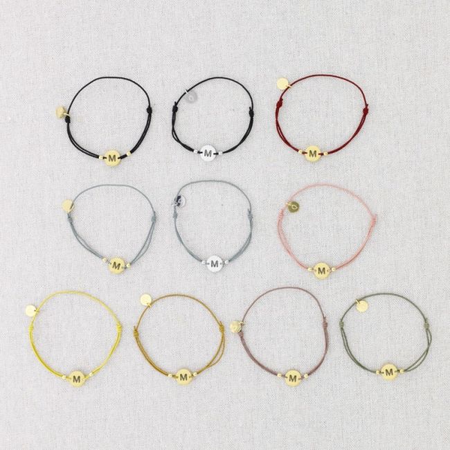 PULSERA ELÁSTICA ACERO LETRA M