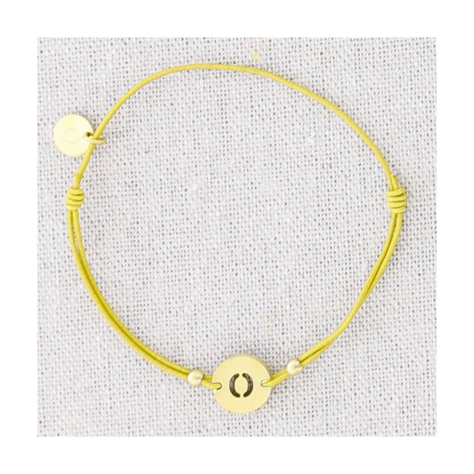 ELASTIC STEEL LETTER O BRACELET
