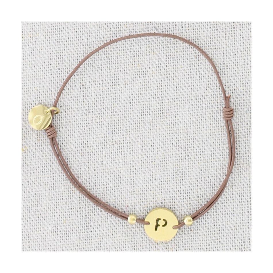 ELASTIC STEEL LETTER P BRACELET