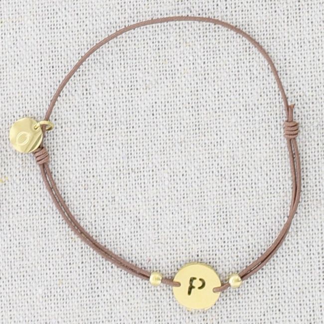 ELASTIC STEEL LETTER P BRACELET