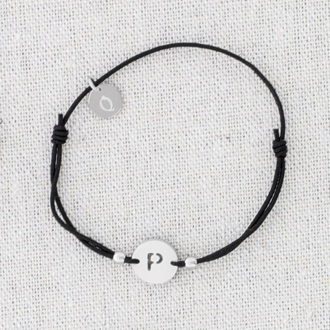 ELASTIC STEEL LETTER P BRACELET