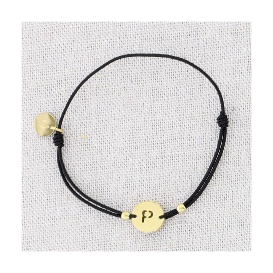 ELASTIC STEEL LETTER P BRACELET