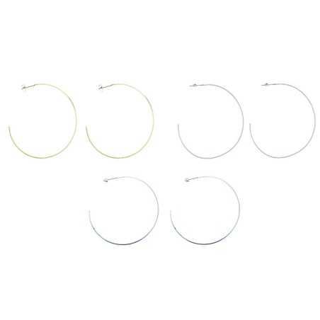 FLAT HOOP STEEL EARRINGS