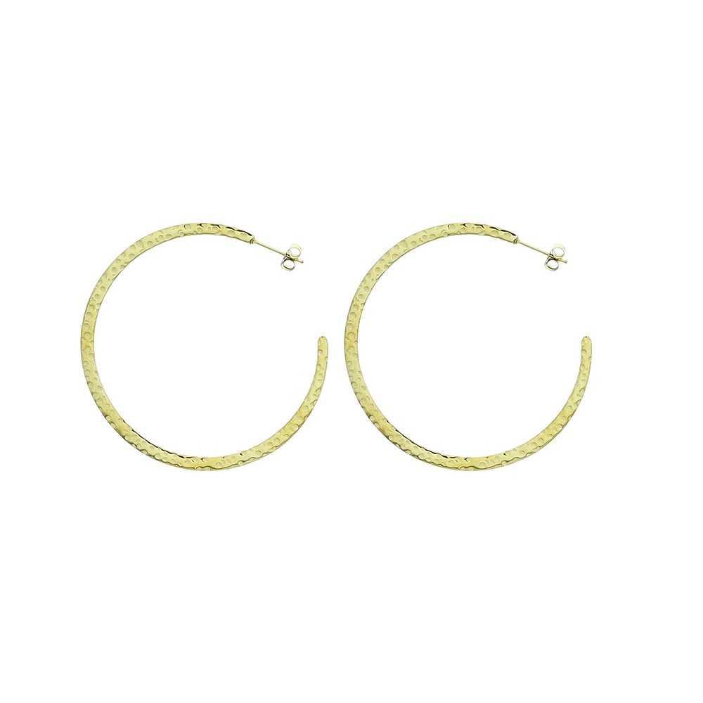 STEEL HOOP EARRINGS 5.5CM