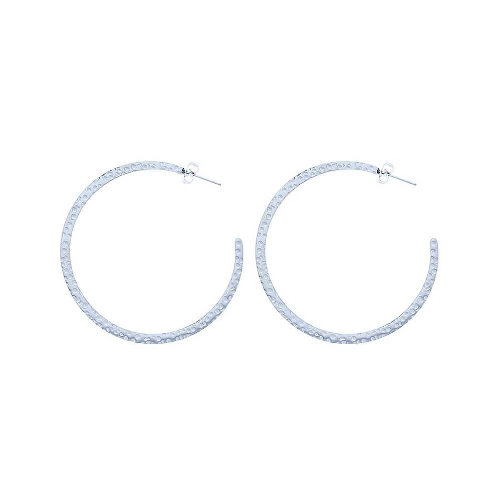 STEEL HOOP EARRINGS 5.5CM