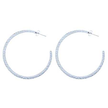 STEEL HOOP EARRINGS 5.5CM