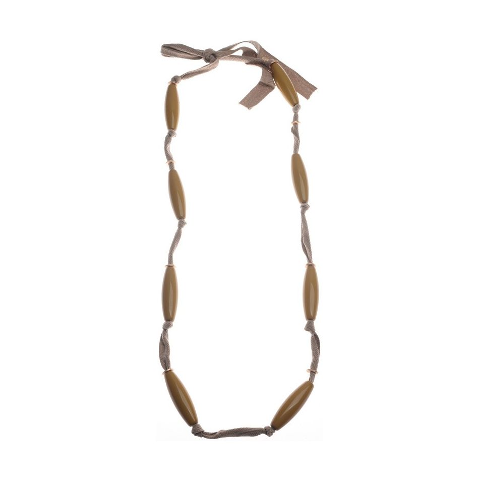 COLLAR LARGO CUENTAS RESINA