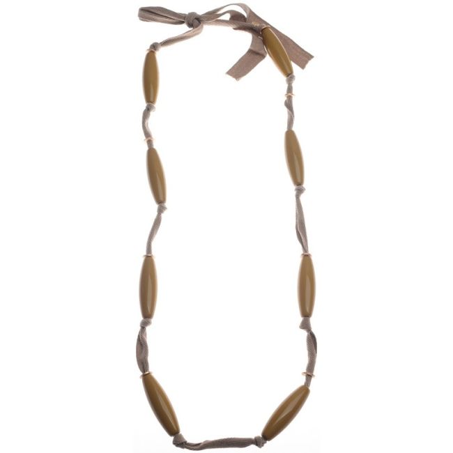 COLLAR LARGO CUENTAS RESINA