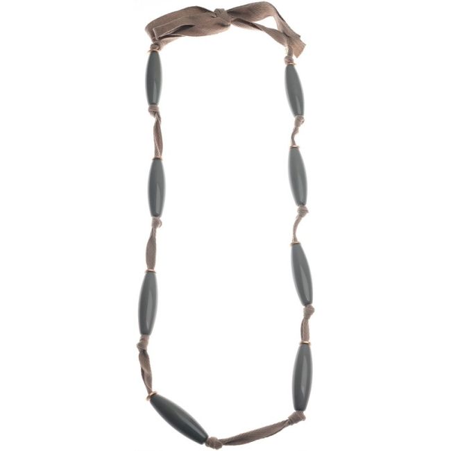 COLLAR LARGO CUENTAS RESINA