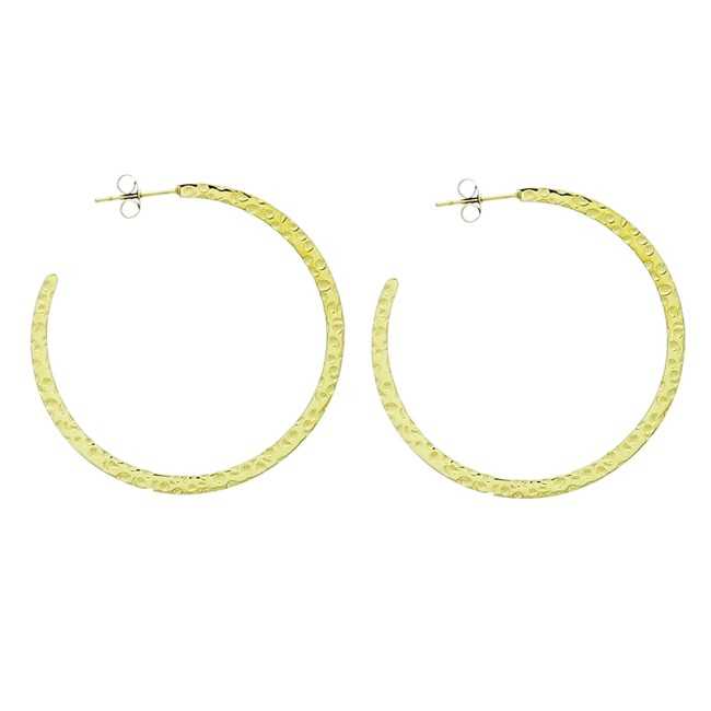 STEEL HOOP EARRINGS 4.5CM