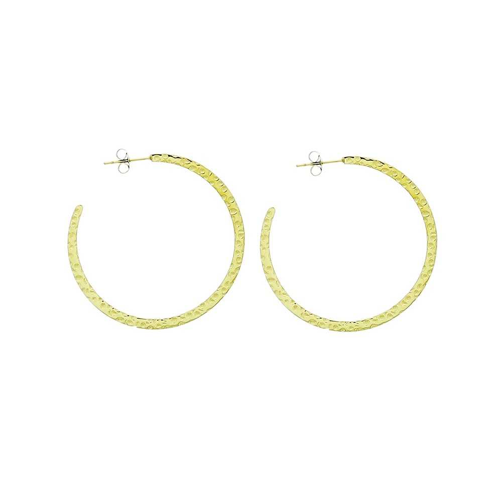 STEEL HOOP EARRINGS 4.5CM