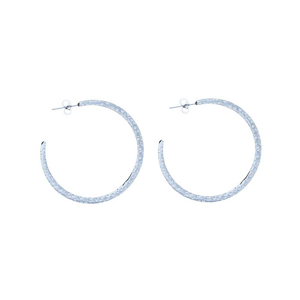 STEEL HOOP EARRINGS 4.5CM