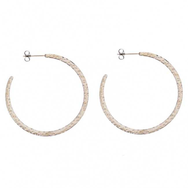 STEEL HOOP EARRINGS 4.5CM