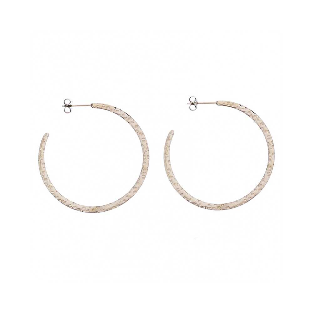 STEEL HOOP EARRINGS 4.5CM