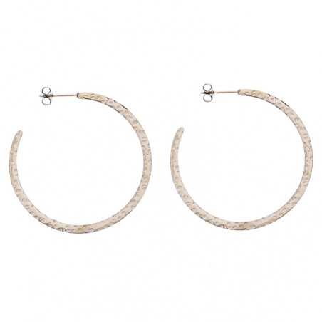 STEEL HOOP EARRINGS 4.5CM