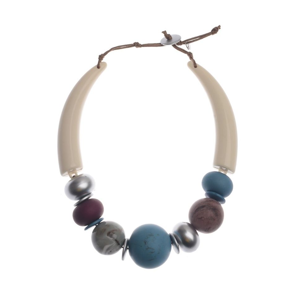 RESIN BEADS SHORT NECKLACE
