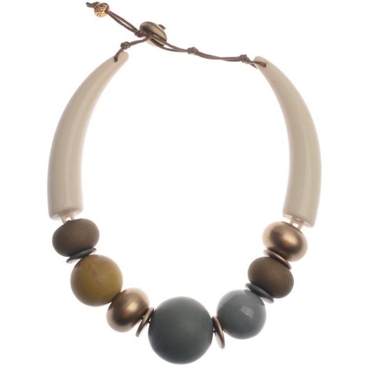 RESIN BEADS SHORT NECKLACE 2