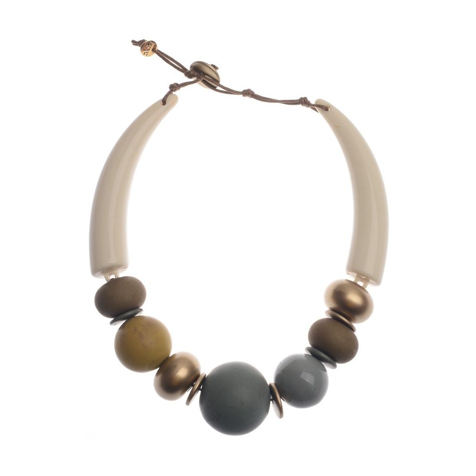 RESIN BEADS SHORT NECKLACE