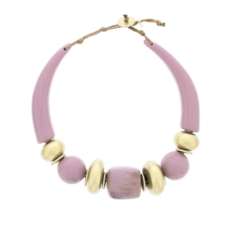 RESIN BEADS SHORT NECKLACE