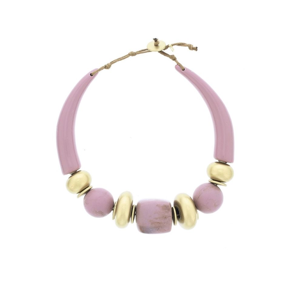 RESIN BEADS SHORT NECKLACE