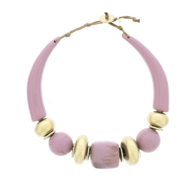 RESIN BEADS SHORT NECKLACE