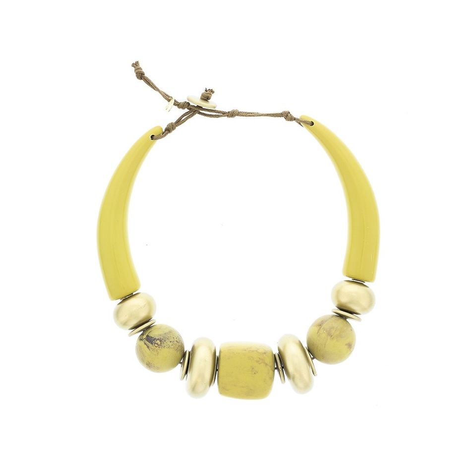 RESIN BEADS SHORT NECKLACE