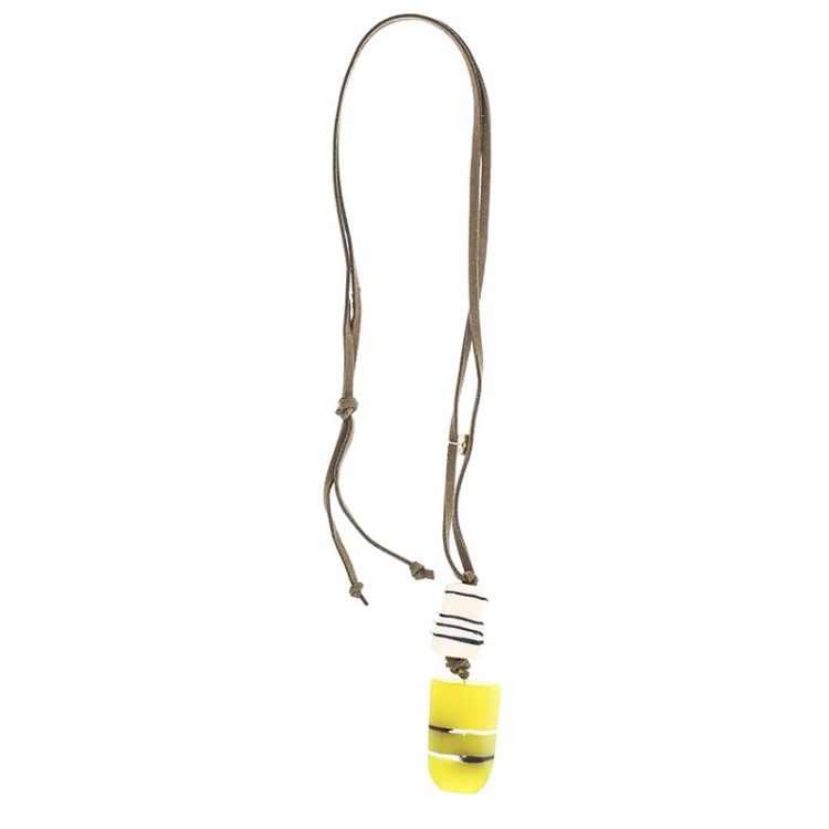 COLLAR LARGO COLGANTE DOBLE RESINA