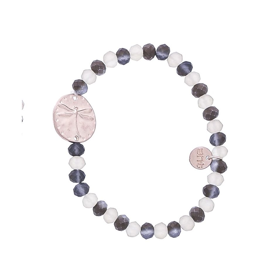 PULSERA CUENTAS LIBÉLULA METAL