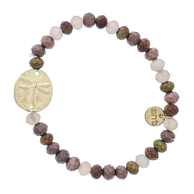 PULSERA CUENTAS LIBÉLULA METAL