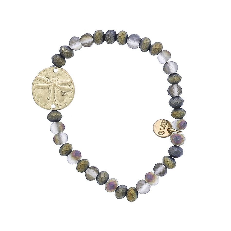 METAL DRAGONFLY BEADS BRACELET