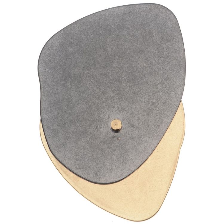 BROCHE DOBLE HOJA METAL