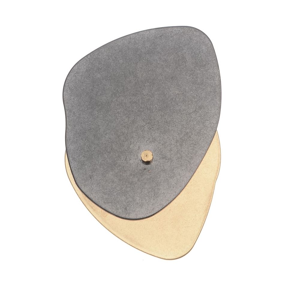 BROCHE DOBLE HOJA METAL