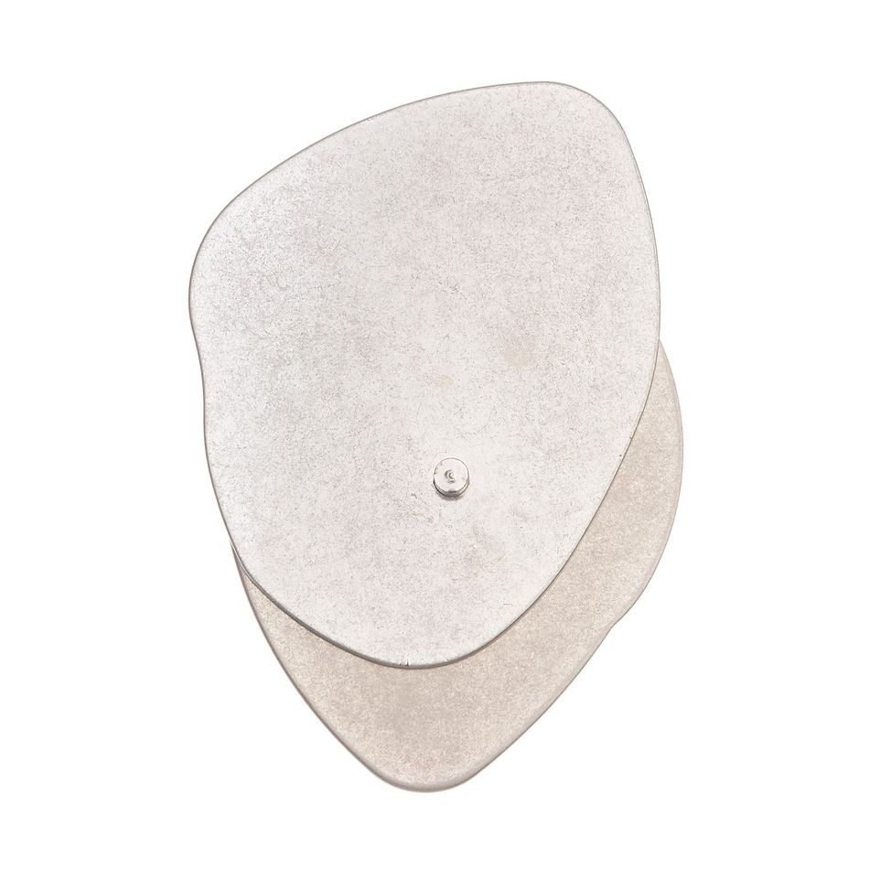 BROCHE DOBLE HOJA METAL