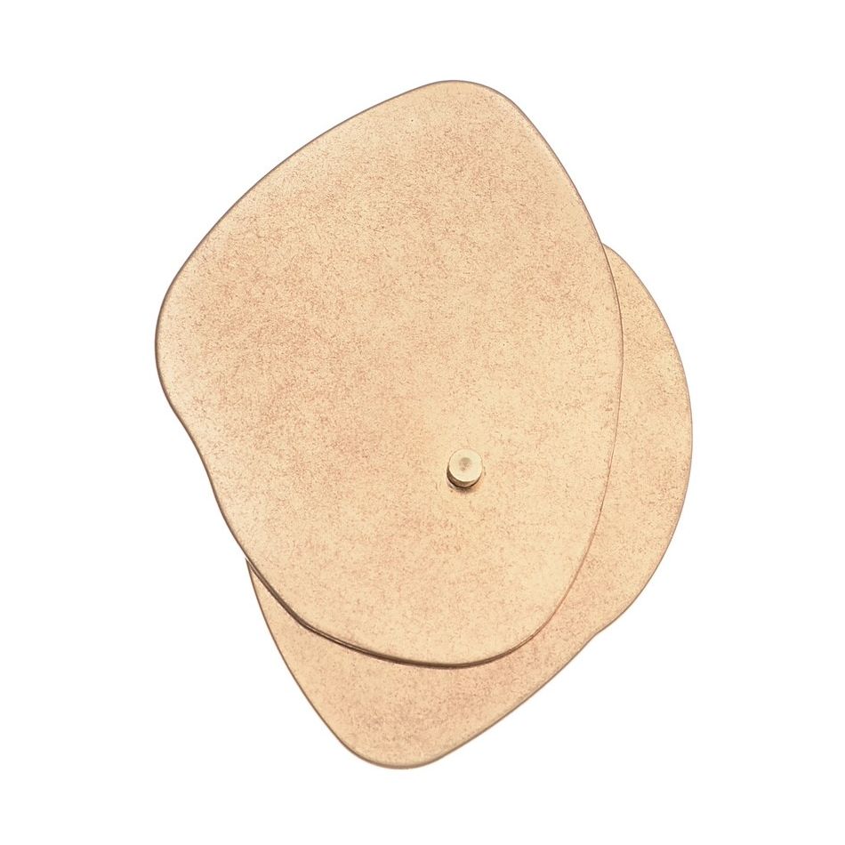 BROCHE DOBLE HOJA METAL
