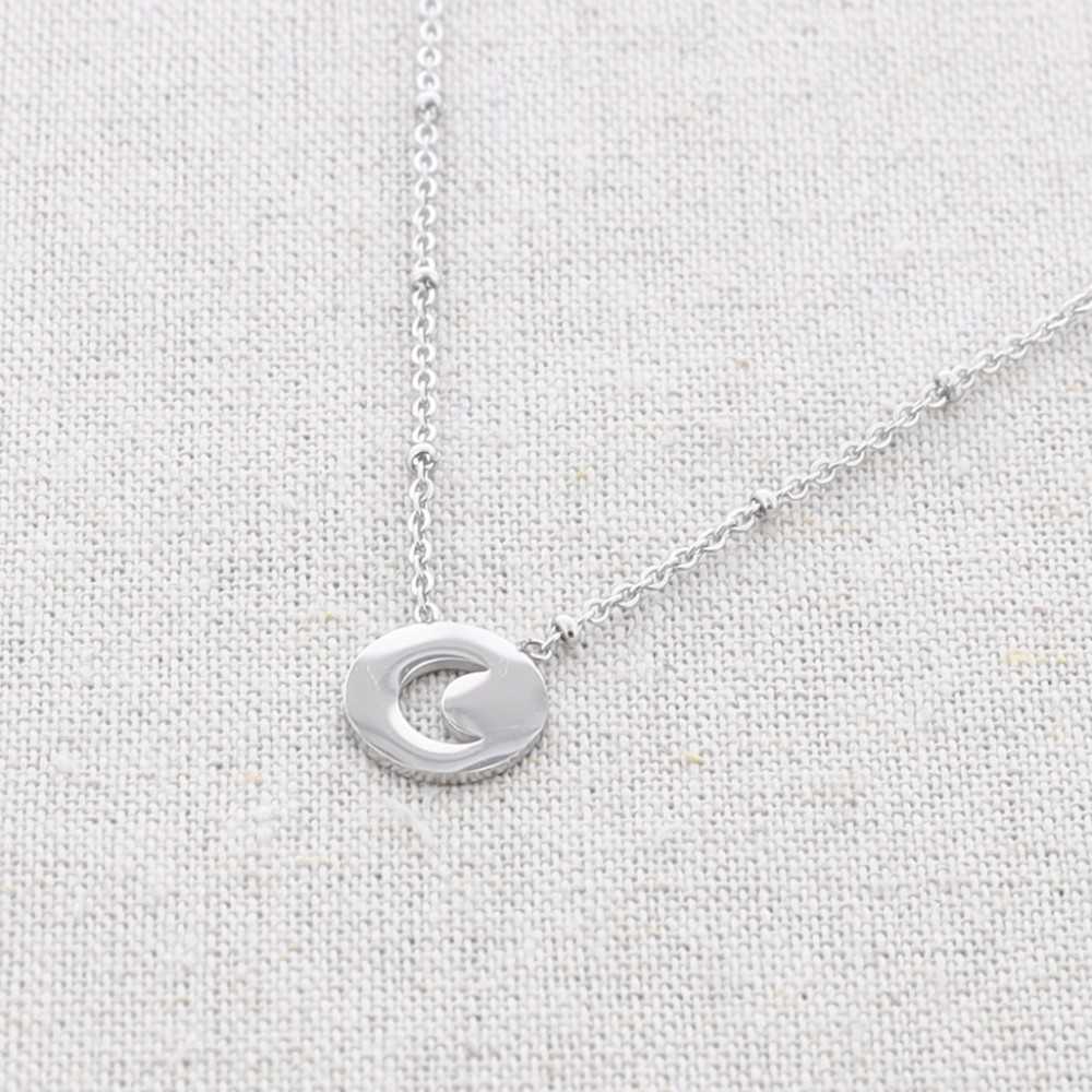 STEEL MOON SHORT NECKLACE