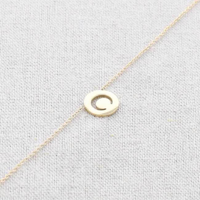 STEEL HALF MOON SHORT NECKLACE